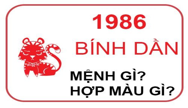 NHỮNG MÀU, SỐ HỢP VỚI TUỔI BÍNH DẦN 1986: